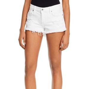 Designer Bloomingdale’s Pistola white denim shorts